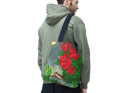 Una Noche en Puerto Rico with coqui and amapolas - Tote Bag