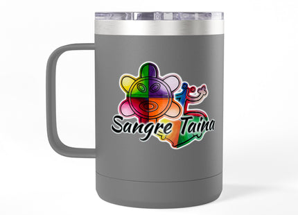 Mug Tumbler with Taino Coqui Frog and Sol Taino Symbol