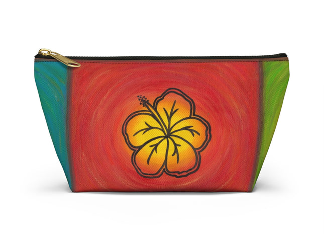 Tropical Hibiscus Symbol Make-up, Accessories Pouch with T‑Bottom