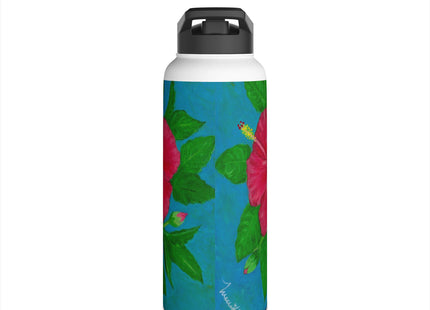 Trio Amapolas - Hibiscus Stainless Steel Water Bottle — Heritage Pride