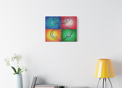 Coqui colorido - Matte Canvas, Stretched, 1.25"