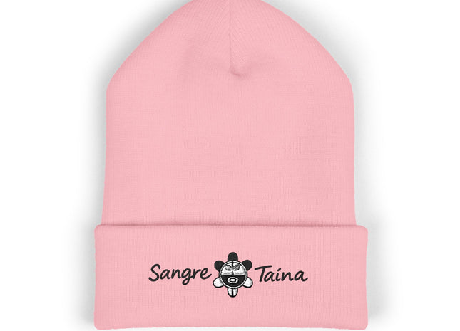 Taino Symbol Beanie Hat Embroidered with Sangre Taina Logo - Classic