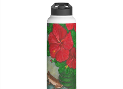 Una Noche en Puerto Rican - Coquí & Amapola Stainless Steel Water Bottle — Heritage Pride