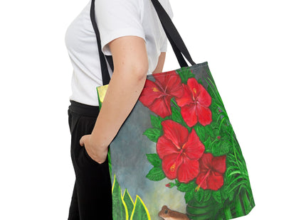 Una Noche en Puerto Rico with coqui and amapolas - Tote Bag