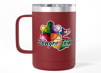 Mug Tumbler with Taino Coqui Frog and Sol Taino Symbol