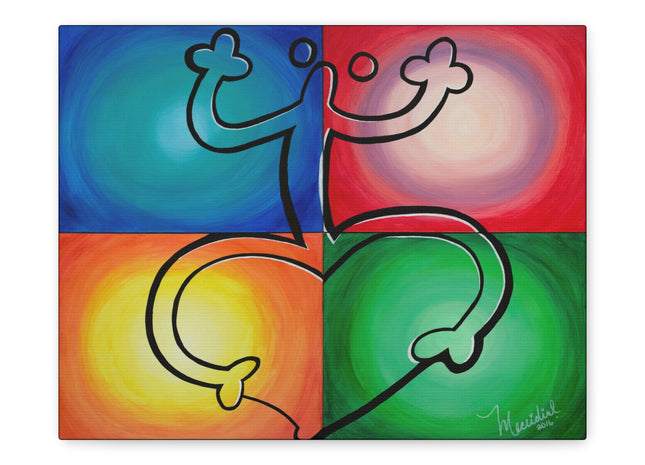 Coqui colorido - Matte Canvas, Stretched, 1.25"