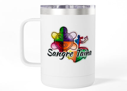 Mug Tumbler with Taino Coqui Frog and Sol Taino Symbol