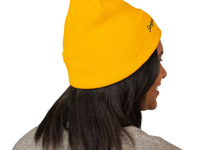 Taino Symbol Beanie Hat Embroidered with Sangre Taina Logo - Classic