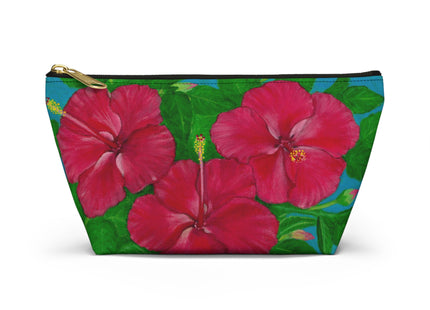 Trio Amapola - Tropical Hibiscus Make-up, Accessories Pouch / Bag with T‑Bottom