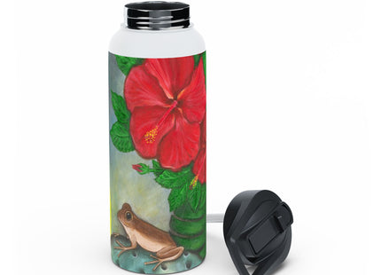 Una Noche en Puerto Rican - Coquí & Amapola Stainless Steel Water Bottle — Heritage Pride